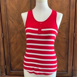 4 for $10 Women’s red strips racer back tank top medium